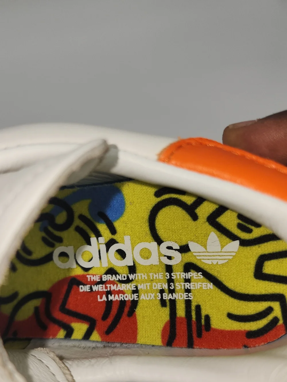 ADIDAS | Stan Smith x Keith Haring PopArt EE9295 White Orange Men's Size 4